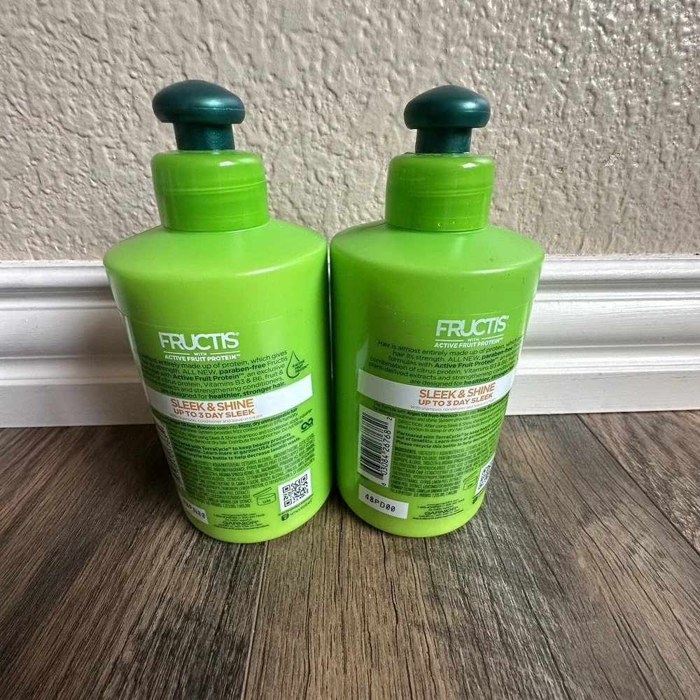 Garnier Fructis Sleek & Shine Leave-In Conditioning Cream, 10.2 fl oz, 2 Pack‎